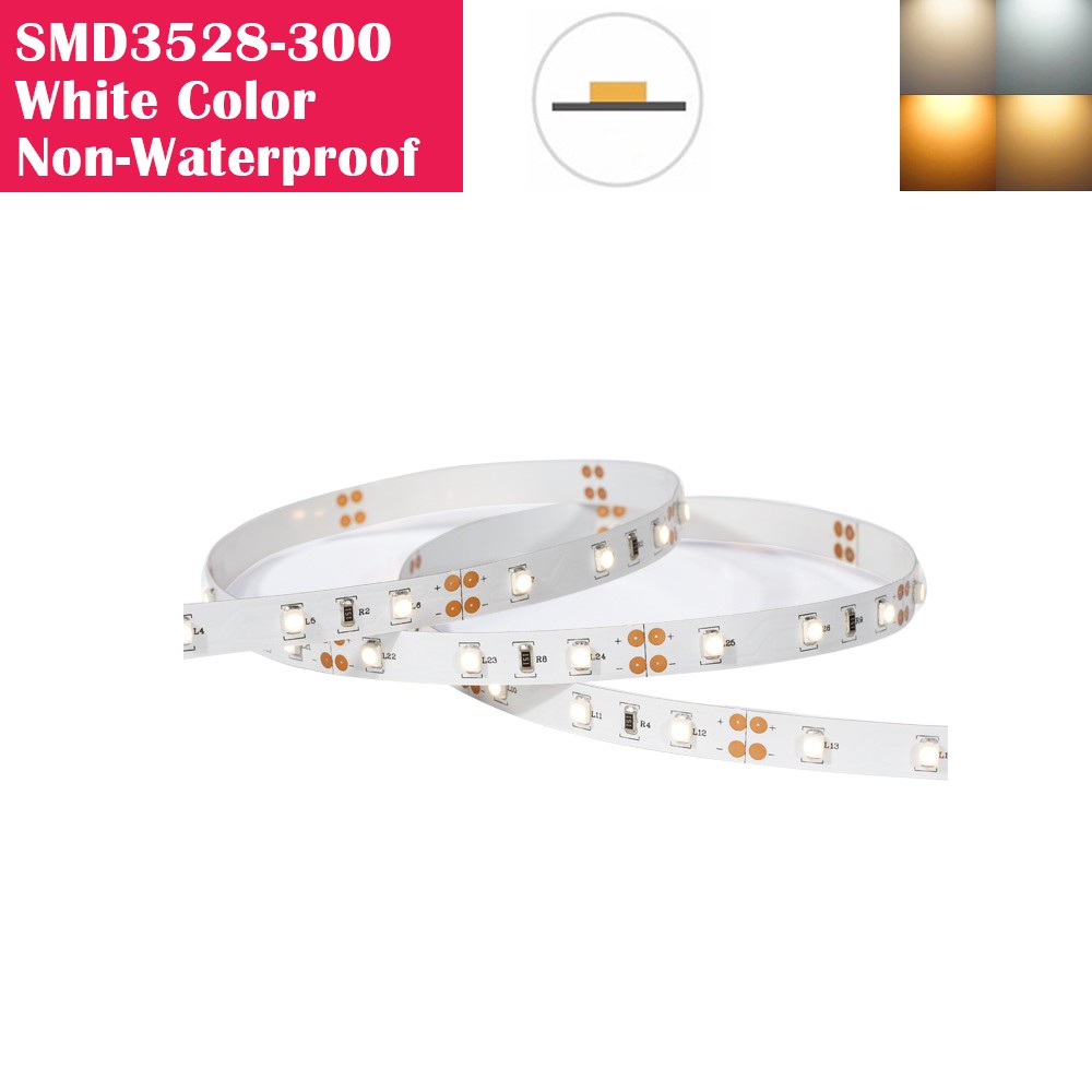 5 Meters SMD3528/SMD2835 (0.1W) Non-waterproof 300LEDs Flexible LED Strip Lights